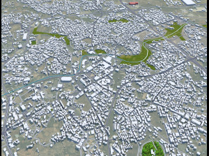 Abha city Saudi Arabia 50km 3D Model