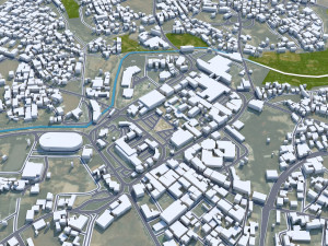 Abha city Saudi Arabia 50km 3D Model