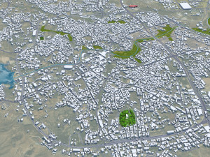 Abha city Saudi Arabia 50km 3D Model