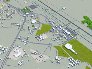Abha city Saudi Arabia 50km 3D Model