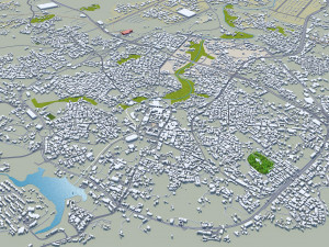 Abha city Saudi Arabia 50km 3D Model