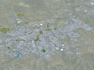 Abha city Saudi Arabia 50km 3D Model