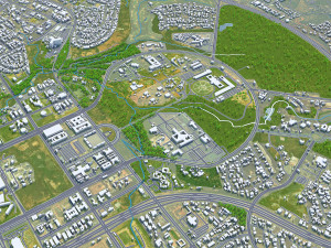 Abuja city Nigeria 40km Model 3D
