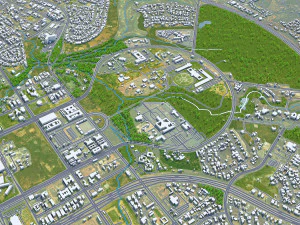 Abuja city Nigeria 40km 3D Model