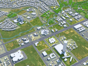 Abuja city Nigeria 40km 3D Model