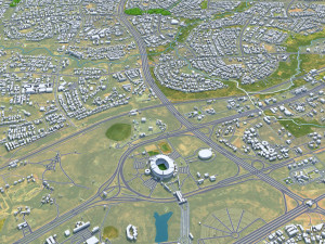 Abuja city Nigeria 40km 3D Model