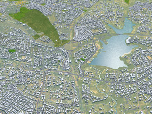 Abuja city Nigeria 40km 3D Model