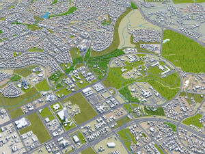 Abuja city Nigeria 40km 3D Model