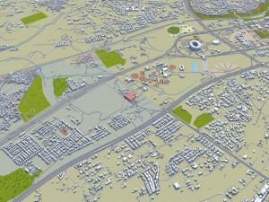 Abuja city Nigeria 40km 3D Model