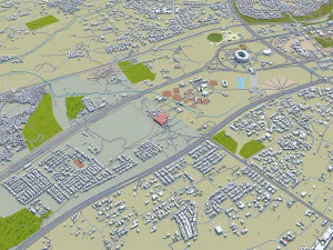 Abuja city Nigeria 40km 3D Model