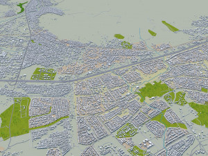 Abuja city Nigeria 40km 3D Model