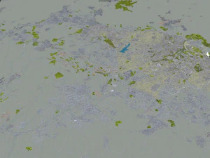 Abuja city Nigeria 40km 3D Model