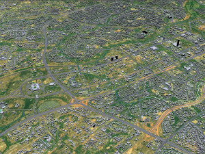 Abuja city Nigeria 40km 3D Model