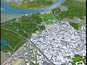 Agra city India 50km 3D Model