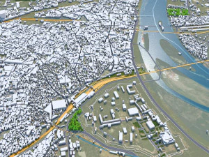 Agra city India 50km 3D Model