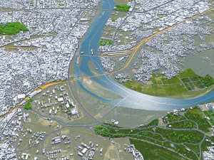 Agra city India 50km 3D Model