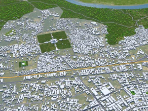 Agra city India 50km 3D Model