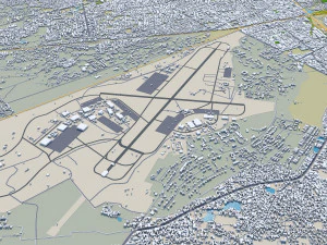 Agra city India 50km 3D Model