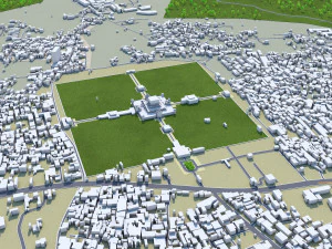 Agra city India 50km 3D Model