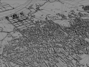 Agra city India 50km 3D Model