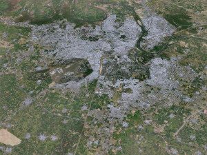 Agra city India 50km 3D Model