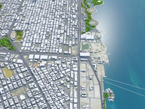 Al Khobar city Saudi Arabia 50km 3D Model