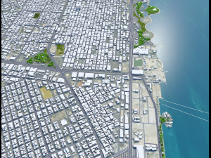 Al Khobar city Saudi Arabia 50km 3D Model