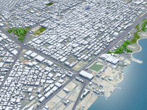 Al Khobar city Saudi Arabia 50km 3D Model