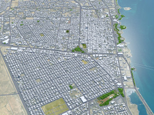 Al Khobar city Saudi Arabia 50km 3D Model