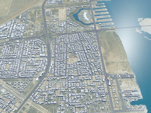 Al Khobar city Saudi Arabia 50km 3D Model