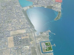 Al Khobar city Saudi Arabia 50km 3D Model