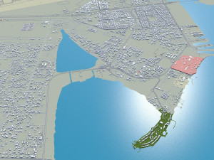 Al Khobar city Saudi Arabia 50km 3D Model