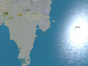 Al Khobar city Saudi Arabia 50km 3D Model