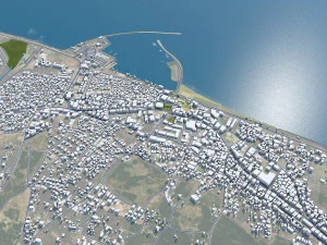 Miasto Al Seeb Oman 40 km Model 3D