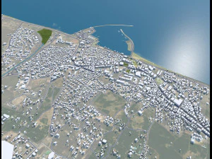 Al Seeb city Oman 40km 3D Model