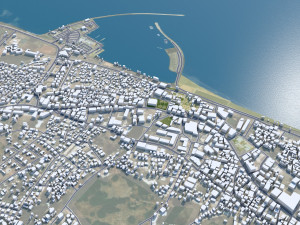 Al Seeb city Oman 40km Model 3D