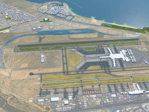 Al Seeb city Oman 40km Model 3D