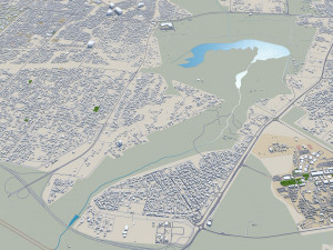 Al Seeb city Oman 40km Model 3D