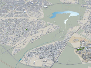 Al Seeb city Oman 40km 3D Model