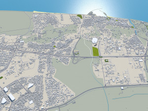Al Seeb city Oman 40km Model 3D