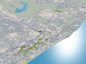 Al Seeb city Oman 40km Model 3D