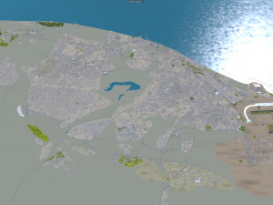 Al Seeb city Oman 40km Model 3D