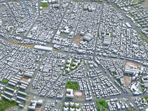 Asan City South Korea 20km 3D Model