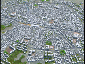 Asan City South Korea 20km Modelo 3D