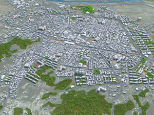 Asan City South Korea 20km Modelo 3D