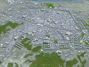 Asan City South Korea 20km 3D Model