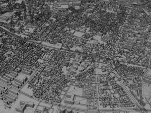 Asan City South Korea 20km Modelo 3D