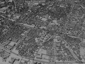 Asan City South Korea 20km 3D Model