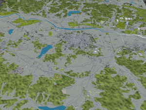 Asan City South Korea 20km Modelo 3D