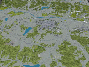 Asan City South Korea 20km 3D Model